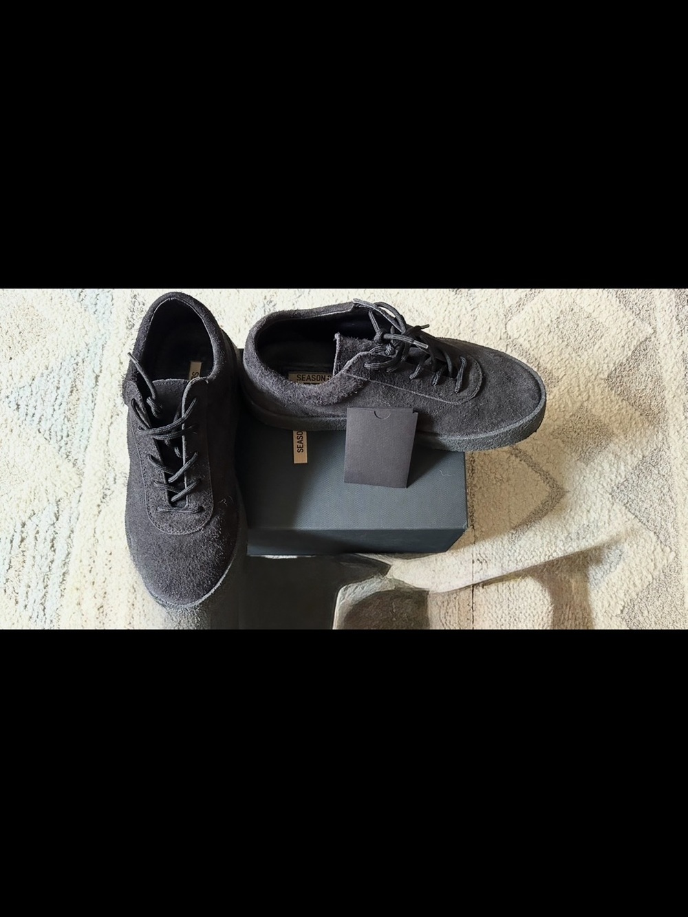 Yeezy season 6 Men's Black Suede Casual Sneakers men size 11